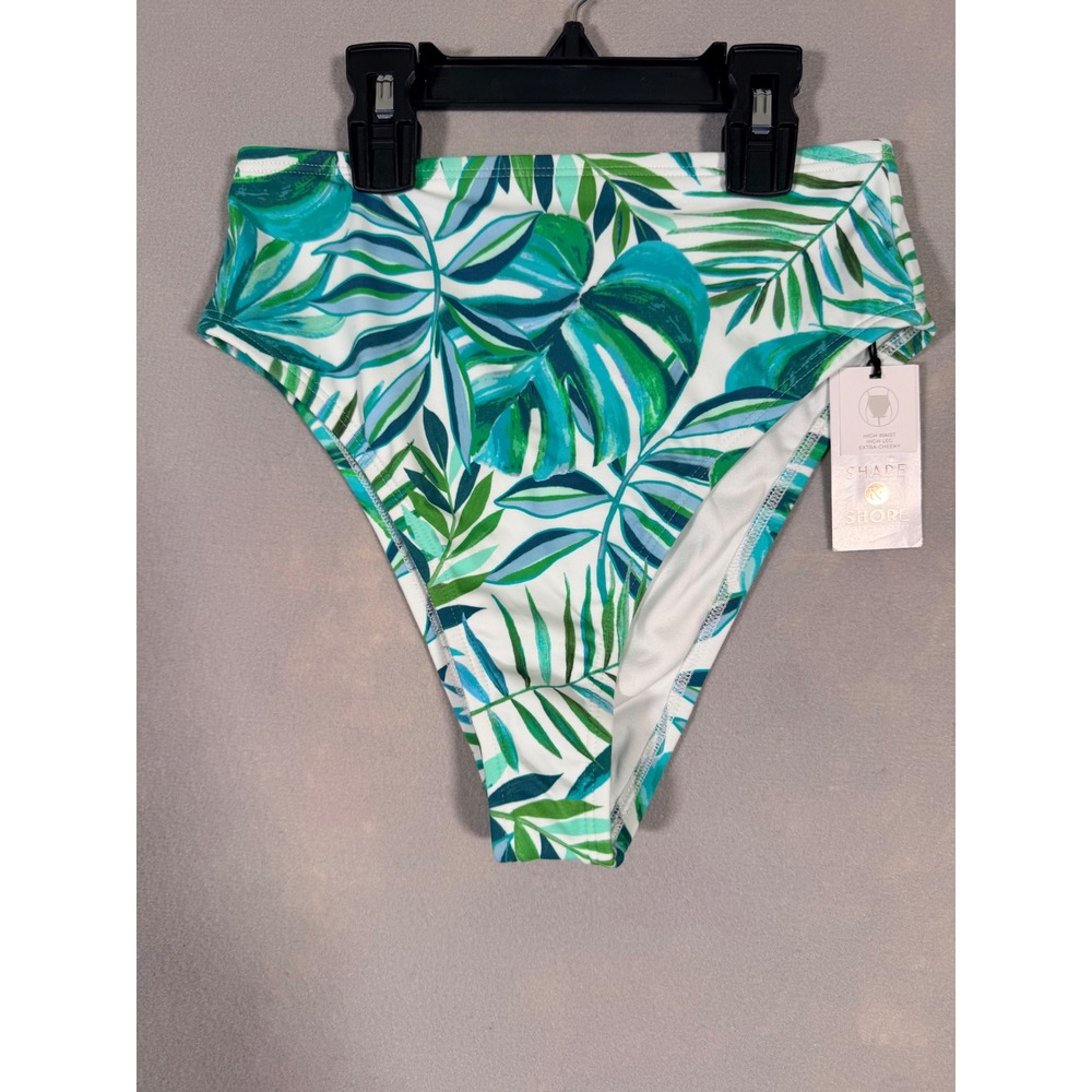 Shade‎ & Shore Tropical Palm Leaf High Waist High Leg Extra Cheeky Bikini Bottom